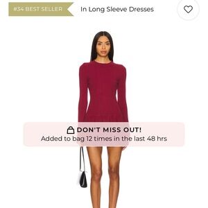 NWT Free People Emmy Mini Dress in Aged Red Size XS